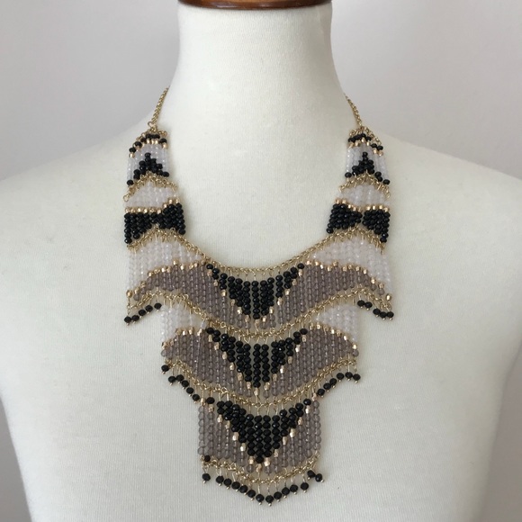 Zara Jewelry - Zara beaded statement bib necklace